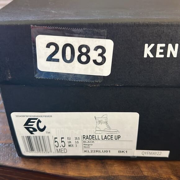 Kenneth Cole Radell Leather Lug Sole Lace Up Combat Boots NEW Size 5.5 - Picture 8 of 8
